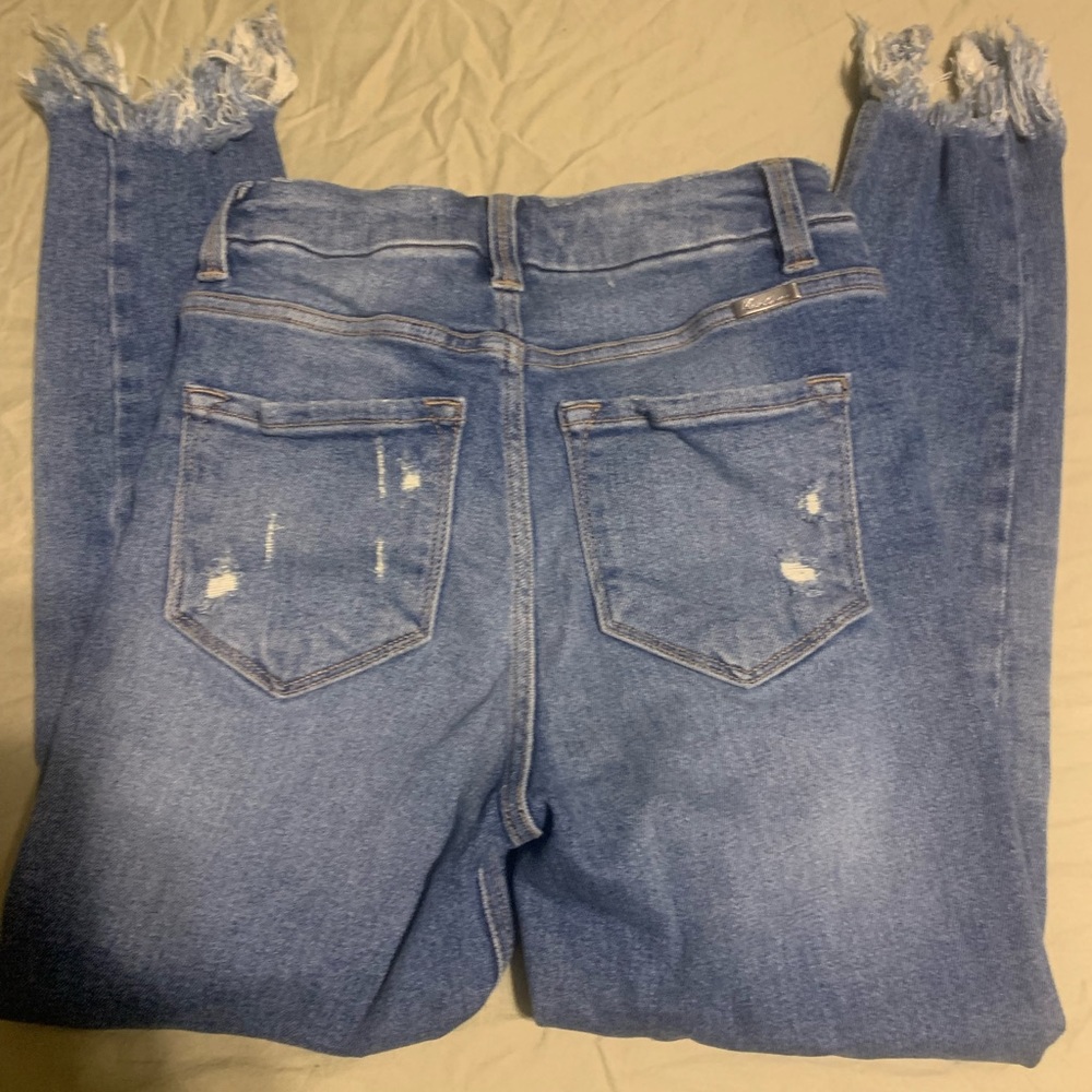 Kancan jeans cropped destructed bottoms